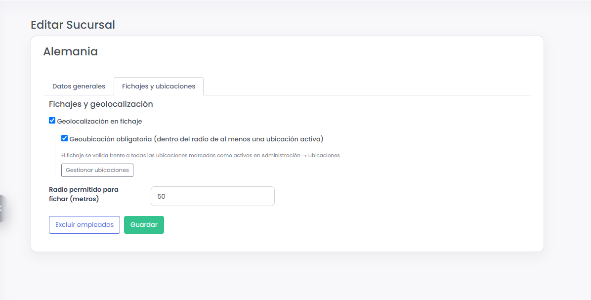 Listado de ubicaciones en Fichio